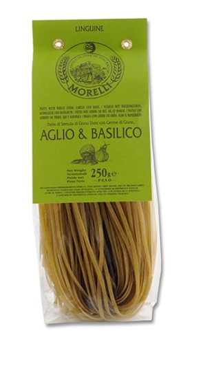 לינגוויני שום ובזיליקום 250 גרם MORELLI
